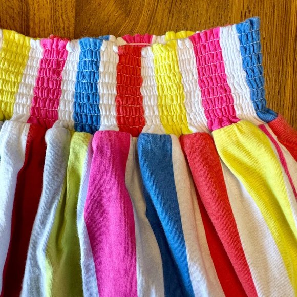 SEED HERITAGE Rainbow Stripes Skirt 3-4 3T 4T Bright Cotton Twirl Toddler Girl - Picture 3 of 7